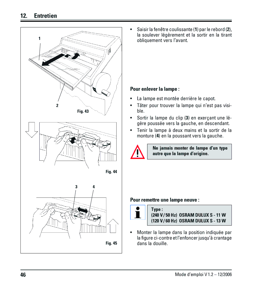 Leica CM1900UV manual Pour enlever la lampe 