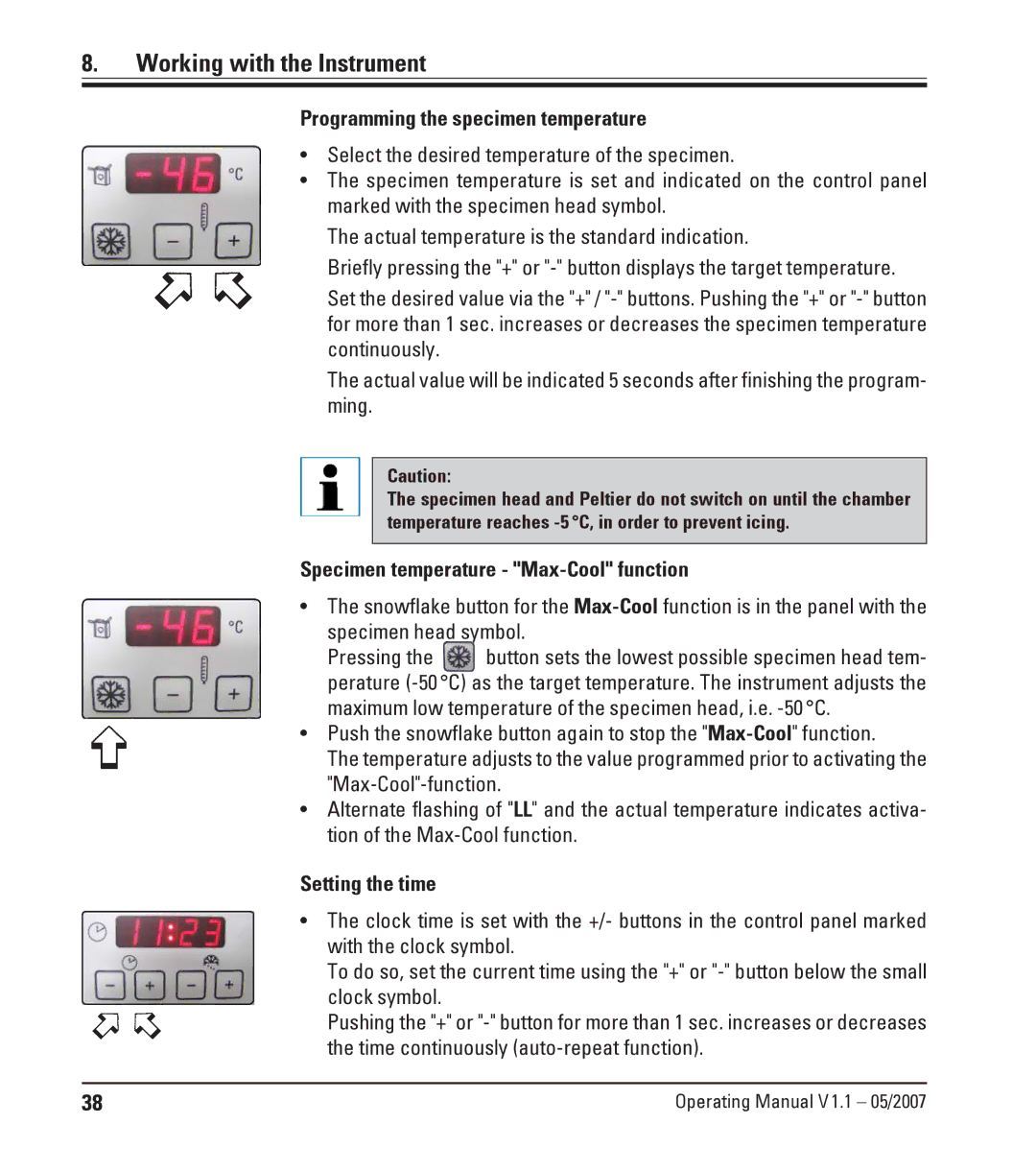 Leica CM1950 manual Working with the Instrument 