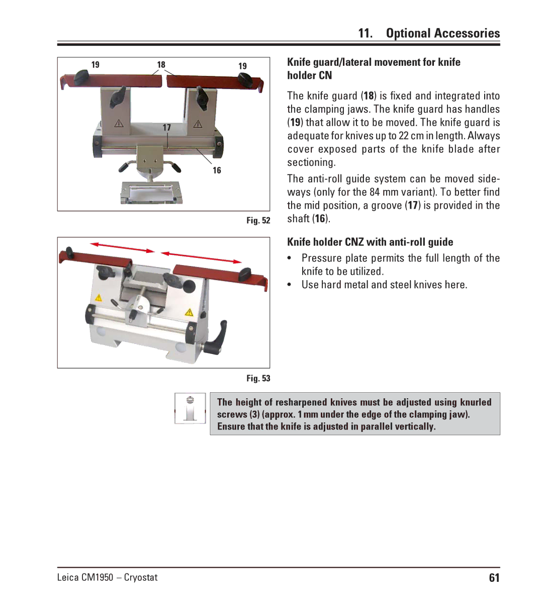 Leica CM1950 manual Optional Accessories 