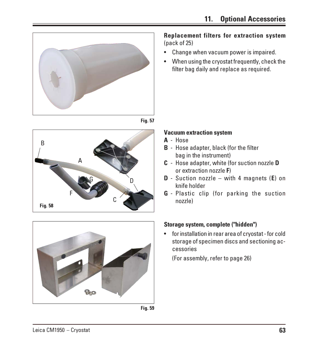 Leica CM1950 manual Optional Accessories 