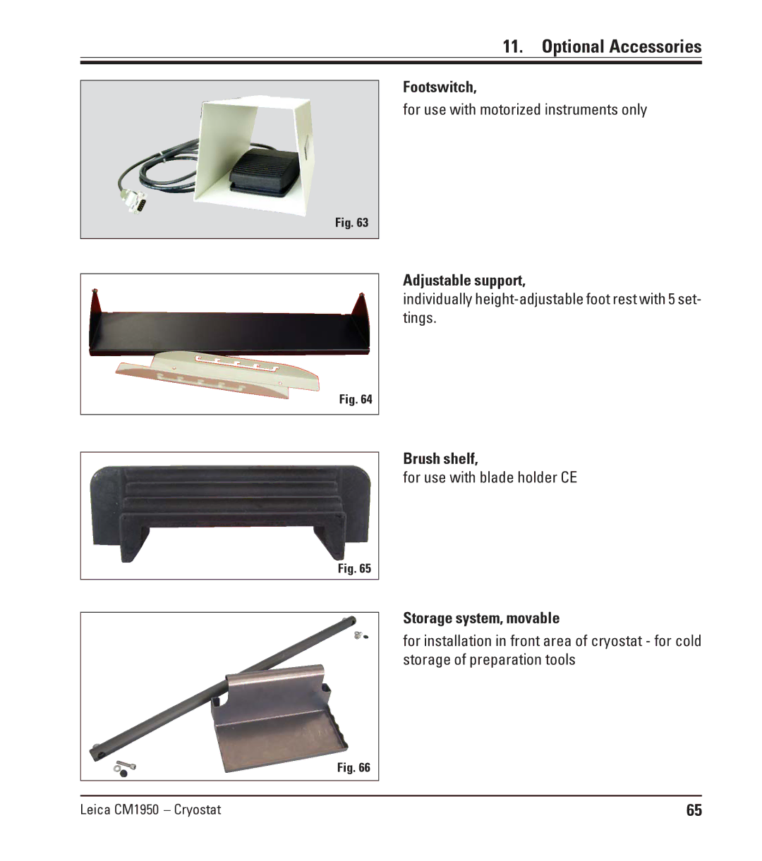 Leica CM1950 manual Optional Accessories 