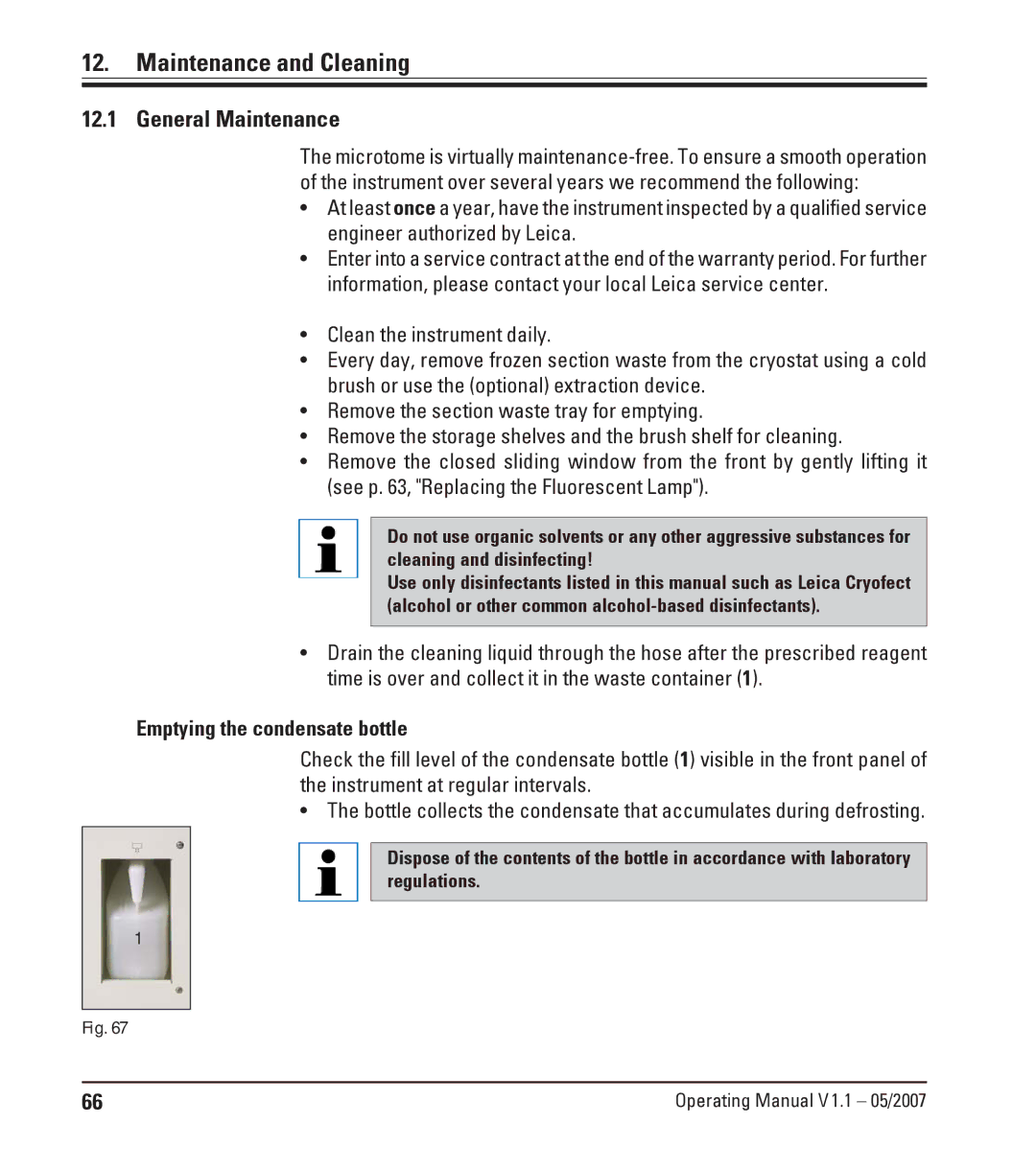 Leica CM1950 manual Maintenance and Cleaning, General Maintenance 