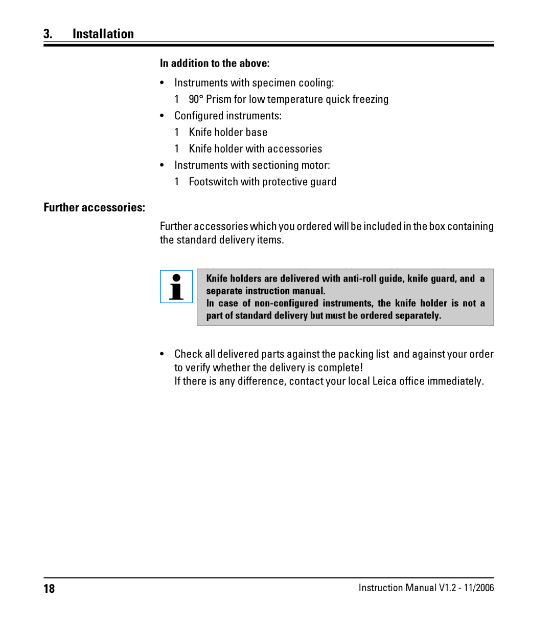 Leica CM3050 S instruction manual Further accessories 