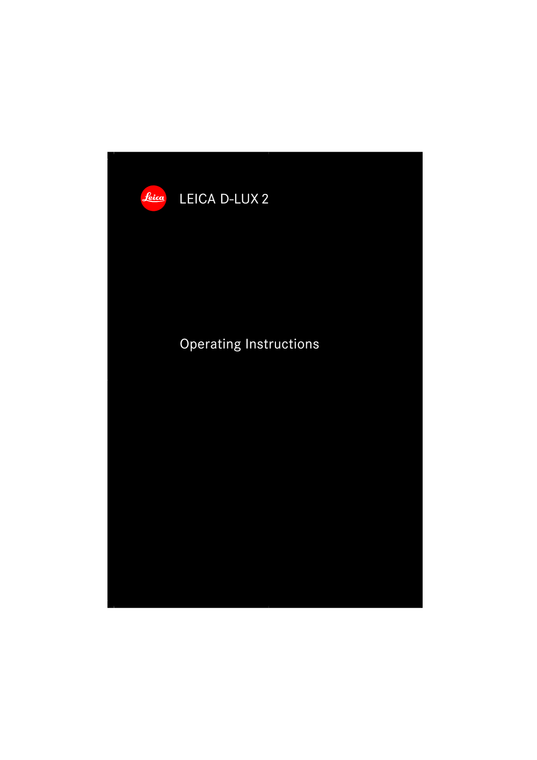 Leica D-Lux 2 manual 