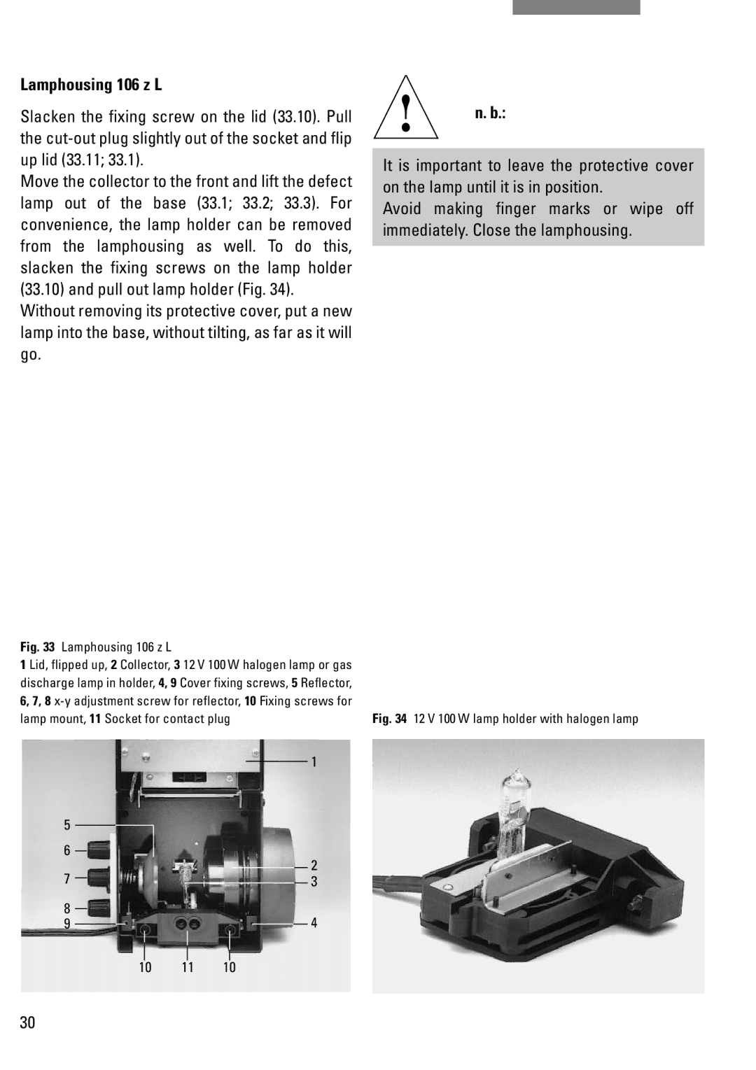 Leica DM IRB manual Lamphousing 106 z L 