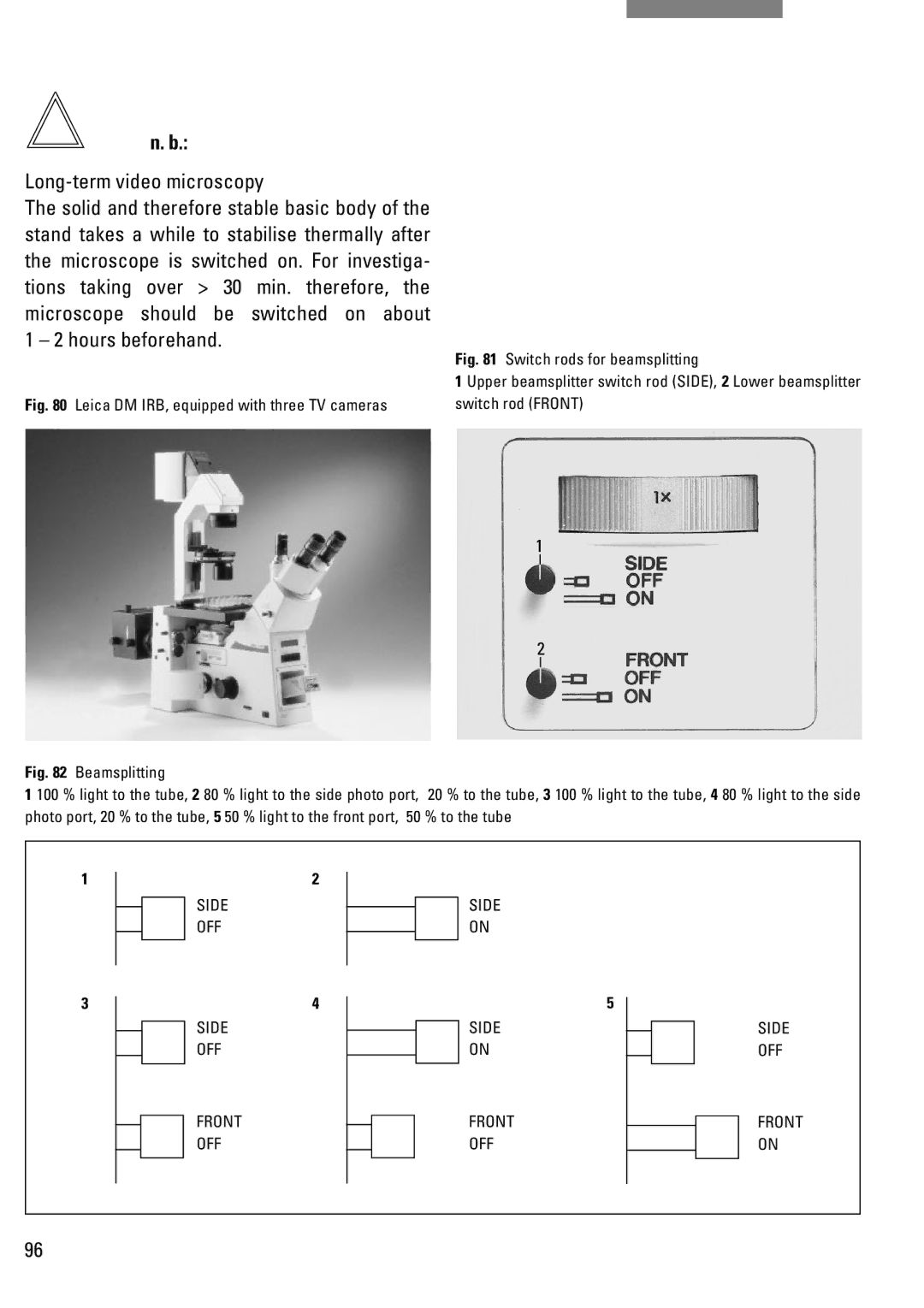 Leica manual Long-term video microscopy, Fig.Ê 80ÊLeicaÊ DM IRB, equipped with three TV cameras 