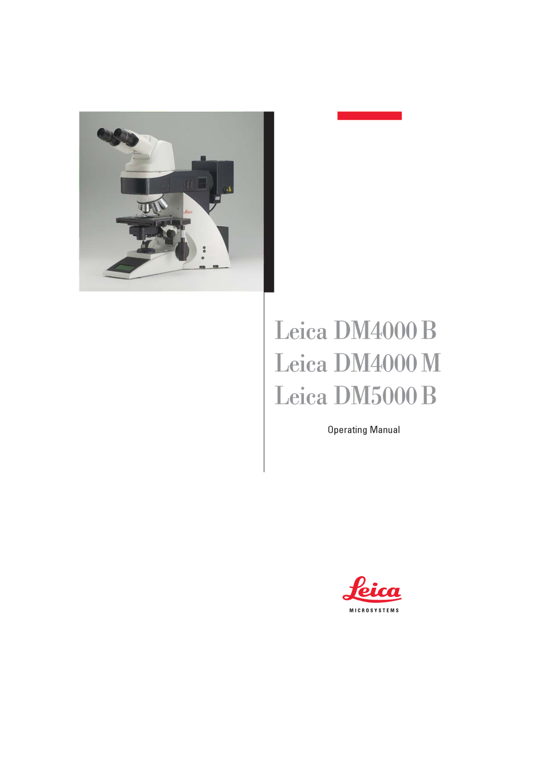 Leica DM4000B, DM4000M manual Leica DM4000 B 