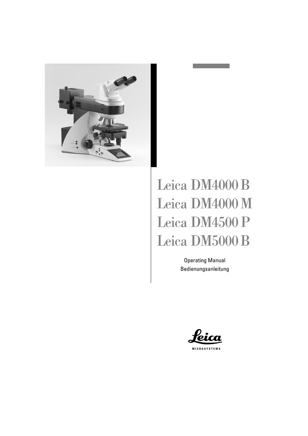 Leica DM4000M, DM5000B, DM4500P manual Leica DM4000B 