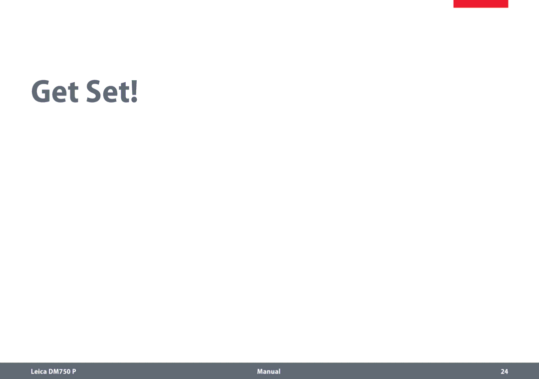 Leica dm750 p manual Get Set 