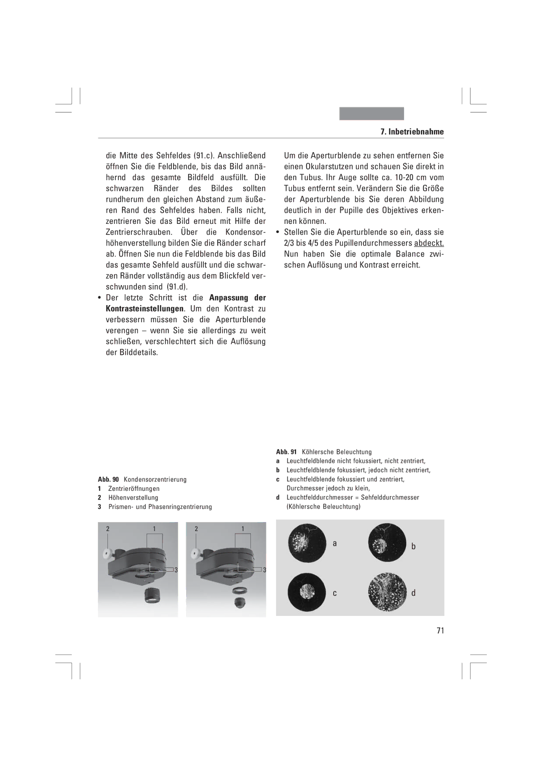 Leica DMI4000B, DMI3000B, DMI6000B manual Durchmesser jedoch zu klein 