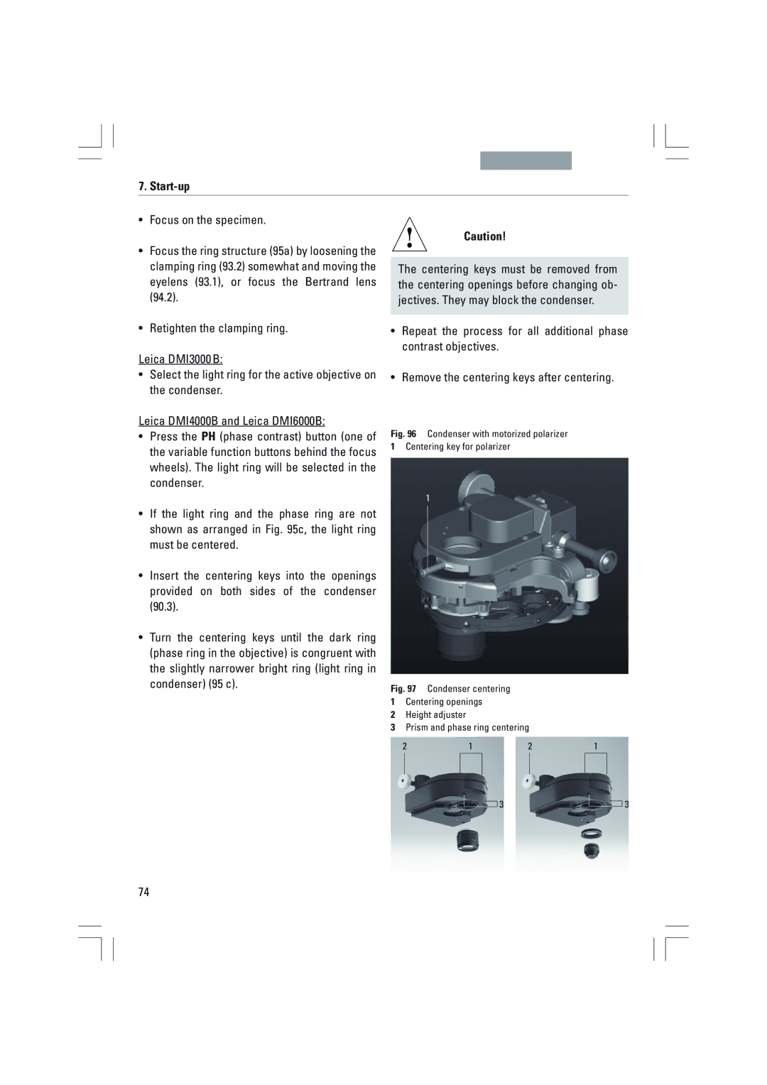 Leica DMI4000B, DMI3000B, DMI6000B manual Start-up 