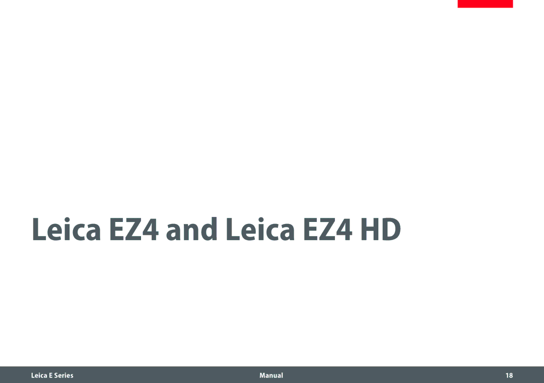 Leica manual Leica EZ4 and Leica EZ4 HD 