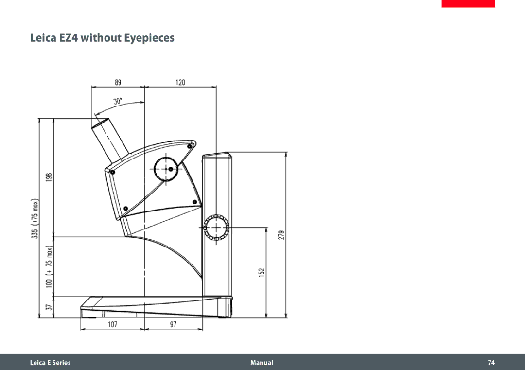 Leica EZ4 HD manual Leica EZ4 without Eyepieces 