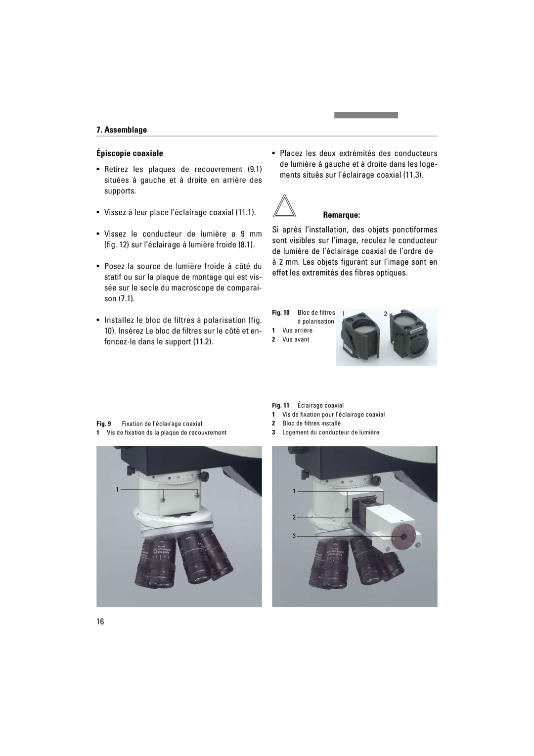 Leica FSC manuel dutilisation Épiscopie coaxiale 