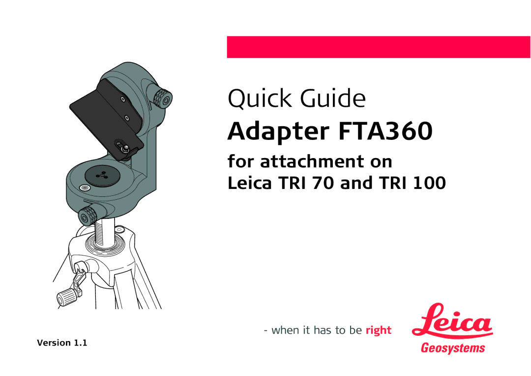 Leica manual Adapter FTA360 