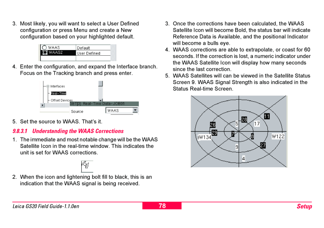 Leica GS20 manual Setup, Understanding the WAAS Corrections 
