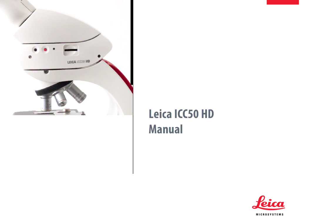 Leica manual Leica ICC50 HD Manual 