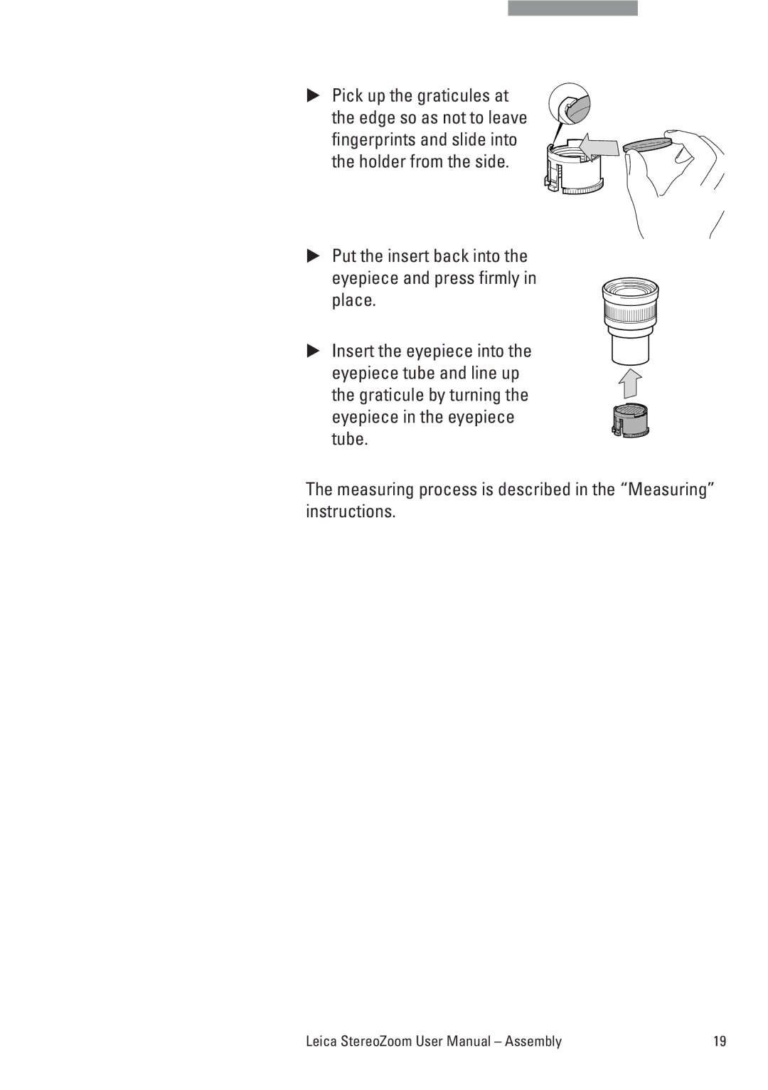 Leica L2, S8 APO, S6 T, MPS 30, S6 E, S6 D, MPS 60 user manual Place 