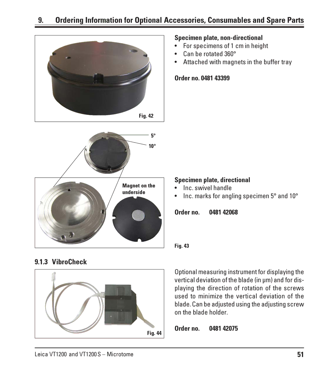 Leica Leica VT1200S manual VibroCheck 