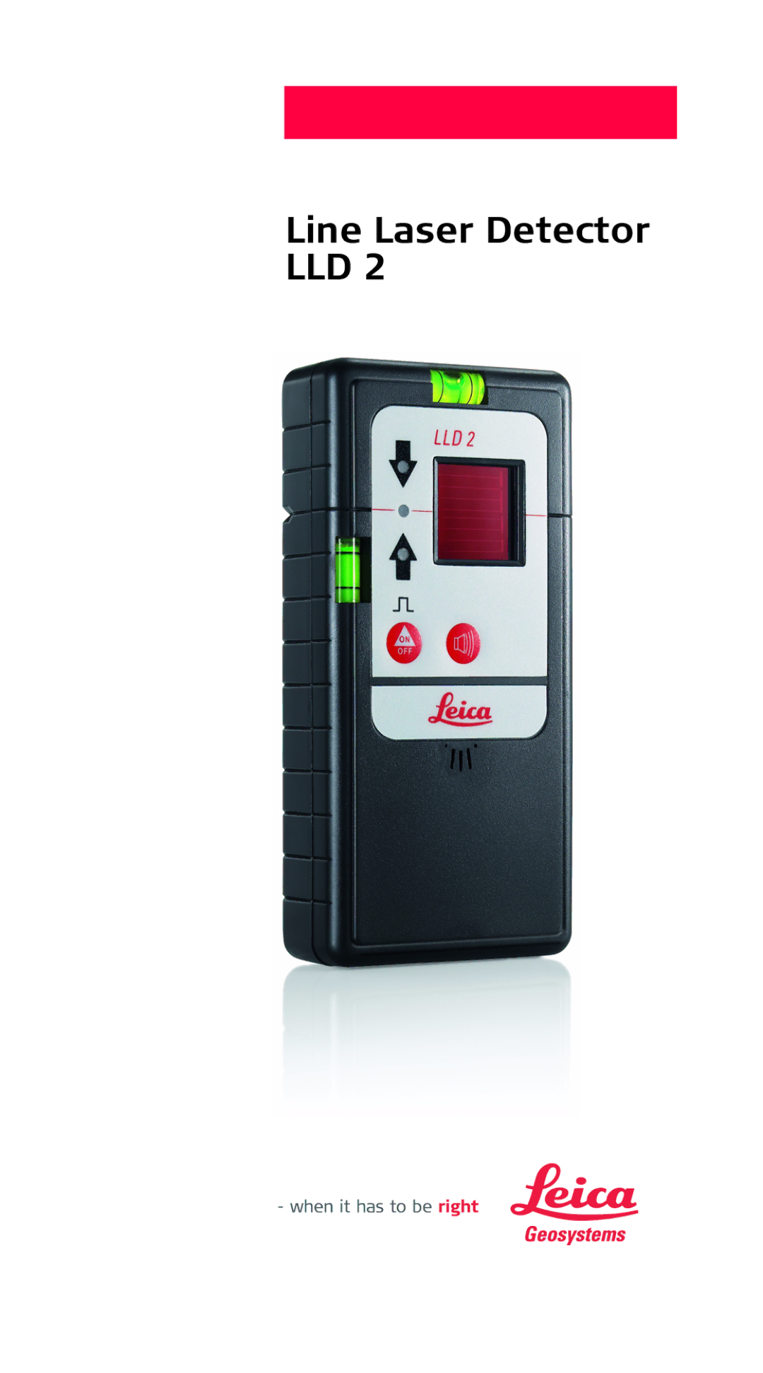 Leica LLD2 manual Line Laser Detector LLD 