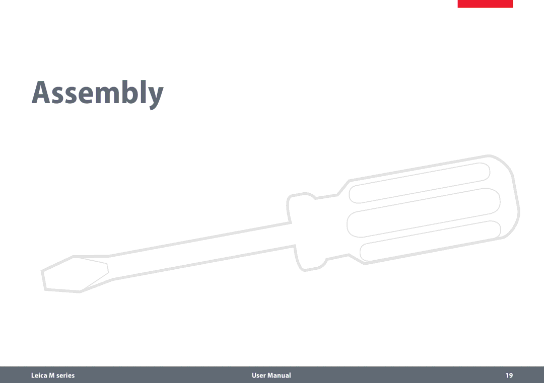 Leica M165 C B, M125 B user manual Assembly 