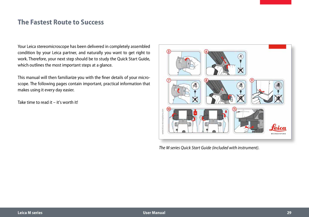 Leica M165 C B, M125 B user manual Fastest Route to Success 