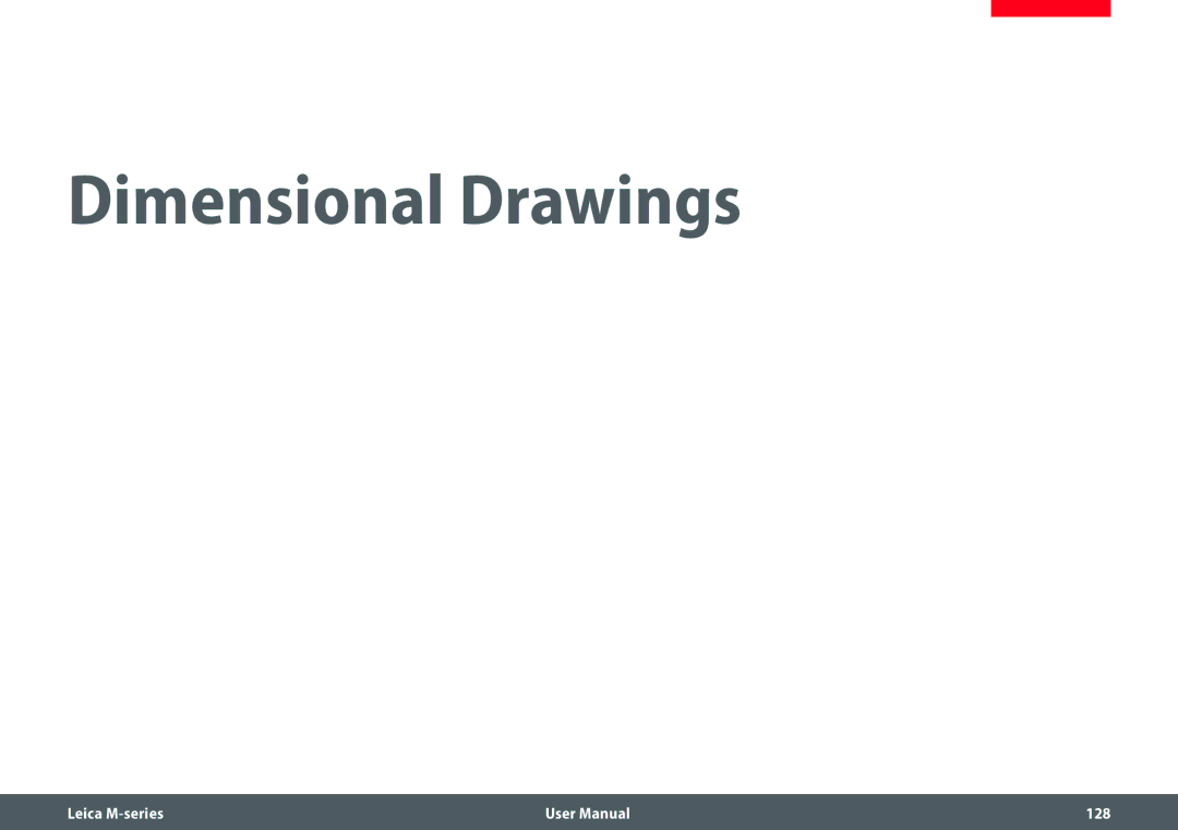 Leica M205 FA user manual Dimensional Drawings 