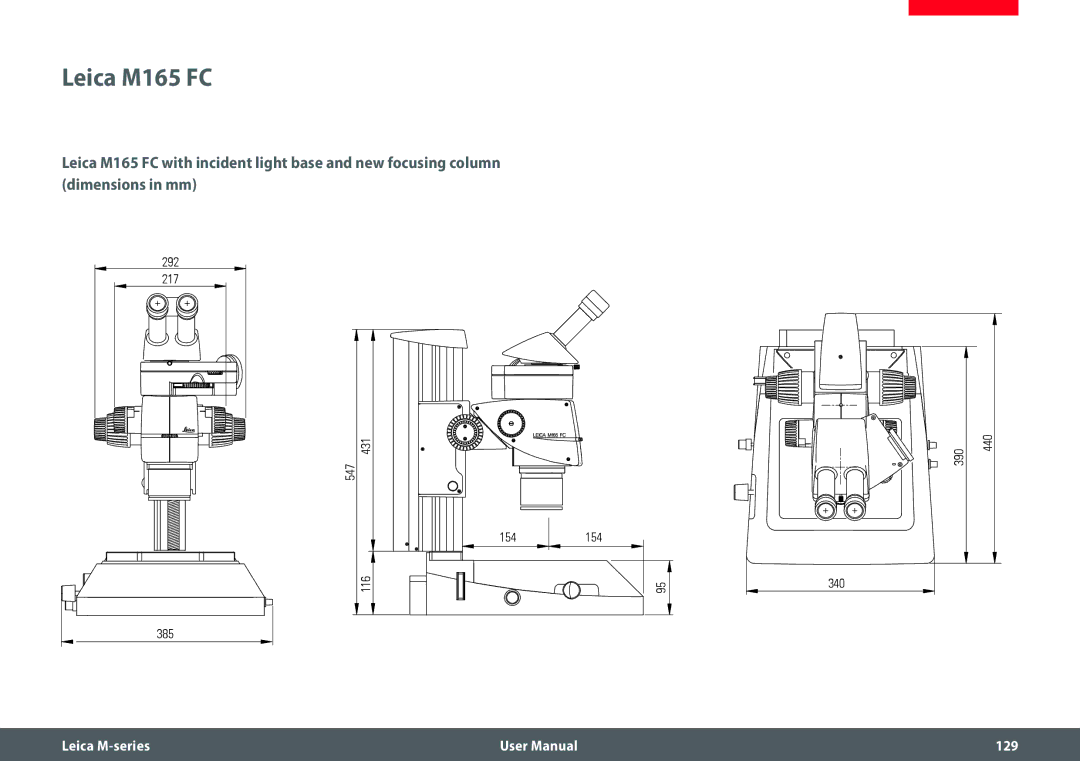 Leica M205 FA user manual Leica M165 FC 