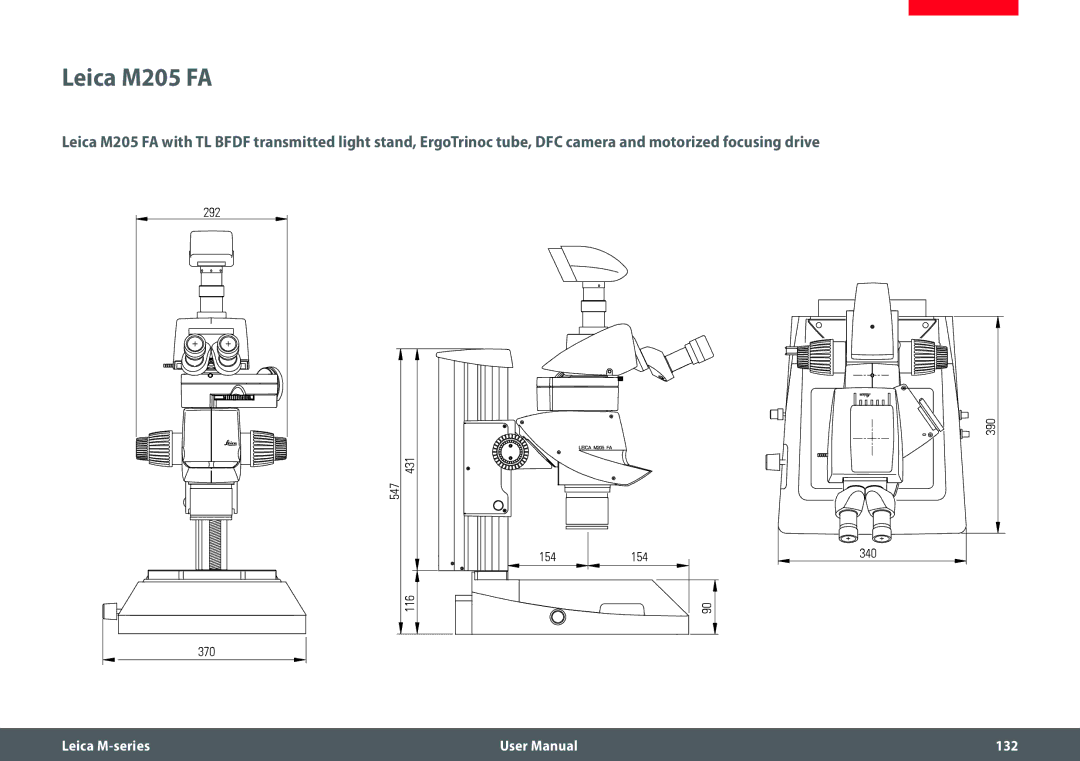 Leica user manual Leica M205 FA 