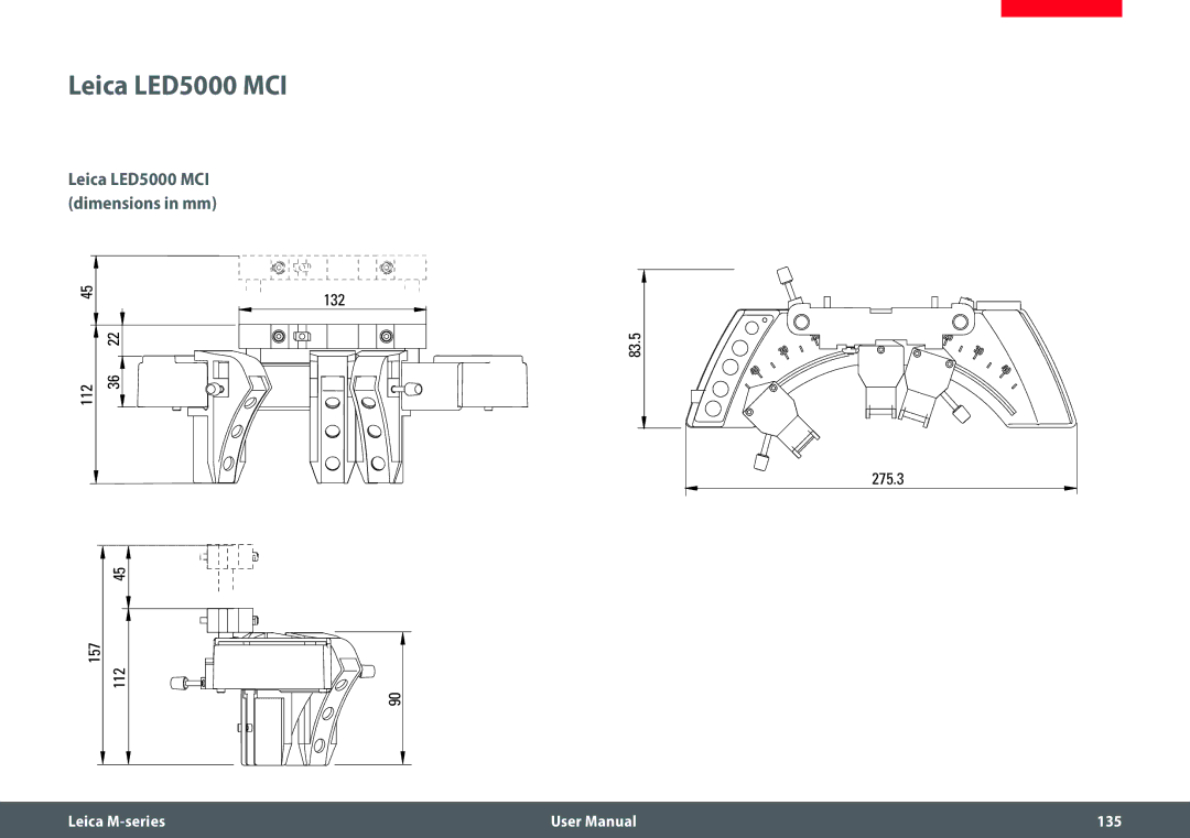 Leica M205 FA user manual Leica M-series 135 