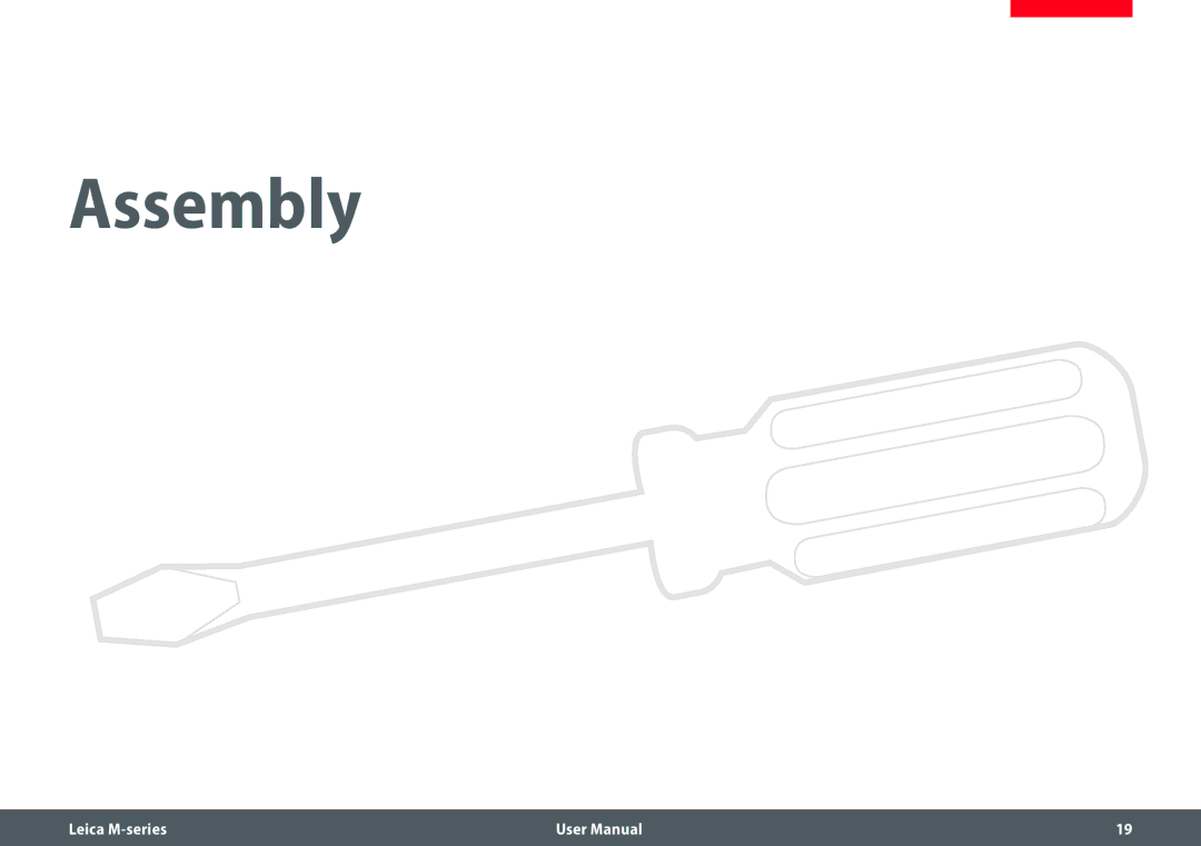 Leica M205 FA user manual Assembly 