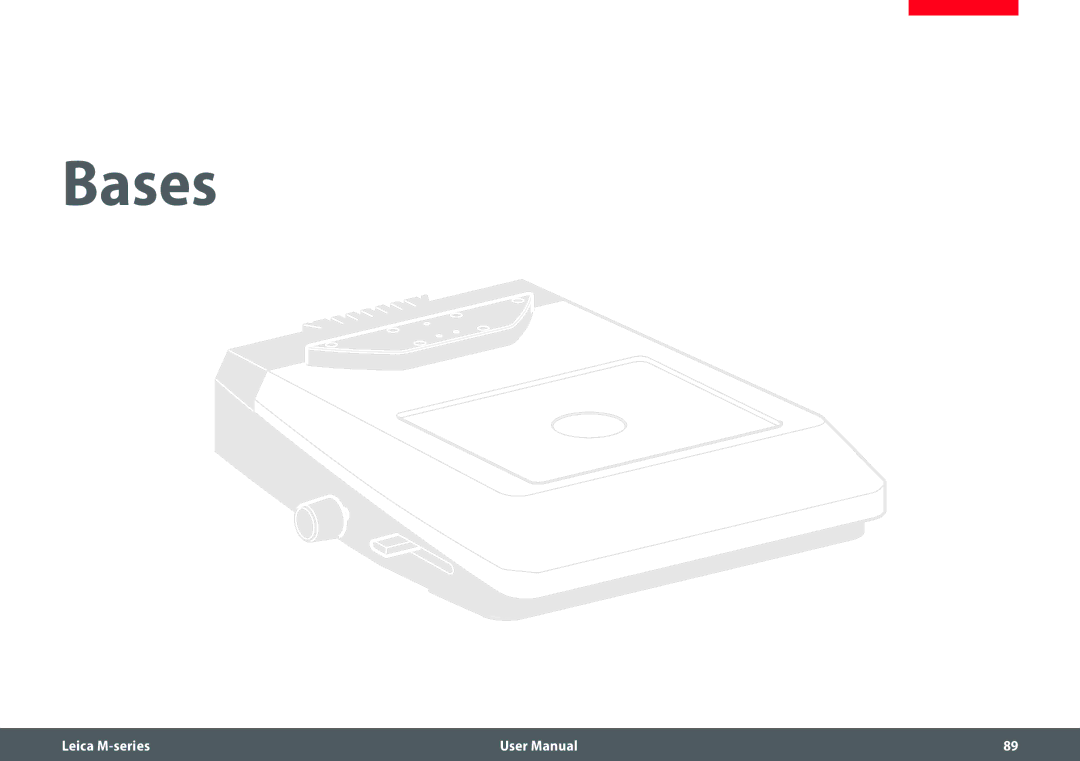 Leica M205 FA user manual Bases 