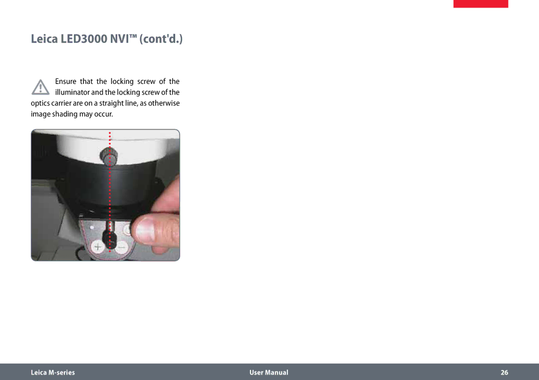 Leica M60, M80 user manual Leica LED3000 NVI contd 