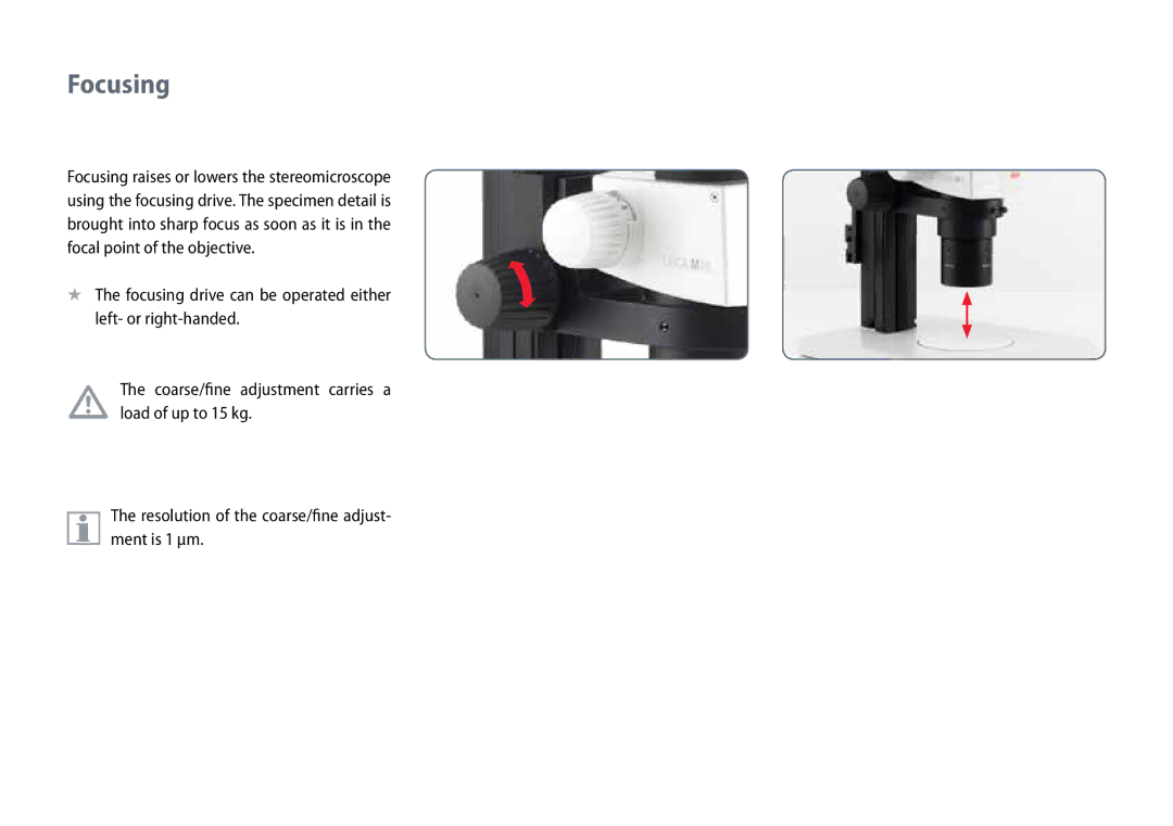 Leica M60, M80 user manual Focusing 