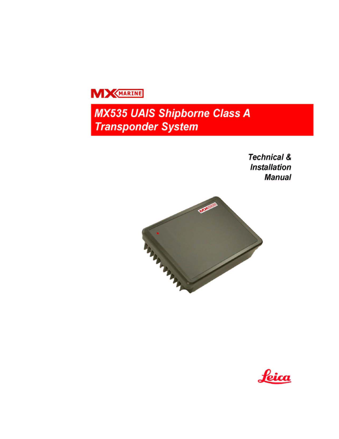 Leica MX535 manual 