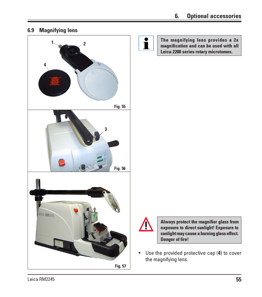 Leica RM2245 instruction manual Magnifying lens 