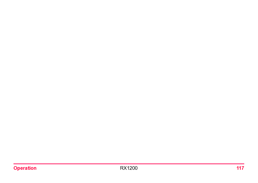 Leica user manual Operation RX1200 117 