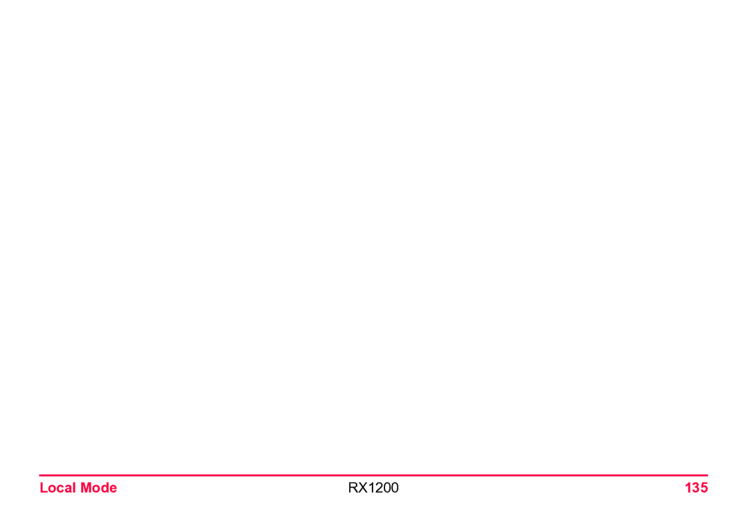 Leica user manual Local Mode RX1200 135 
