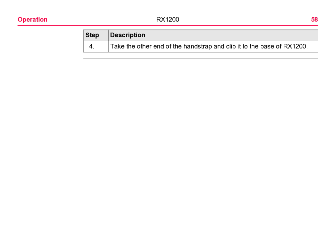 Leica user manual Operation RX1200 