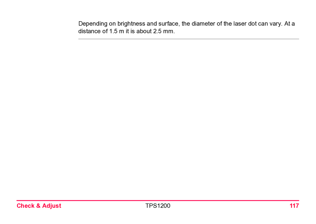 Leica user manual Check & Adjust TPS1200 117 