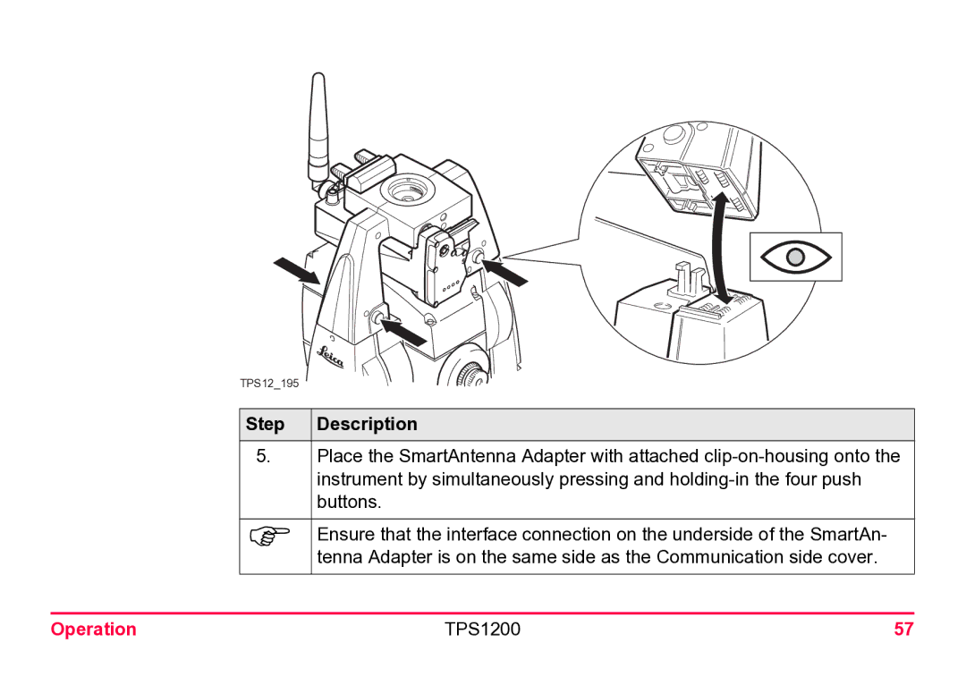 Leica TPS1200 user manual TPS12195 