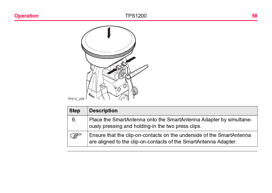 Leica TPS1200 user manual TPS12209 