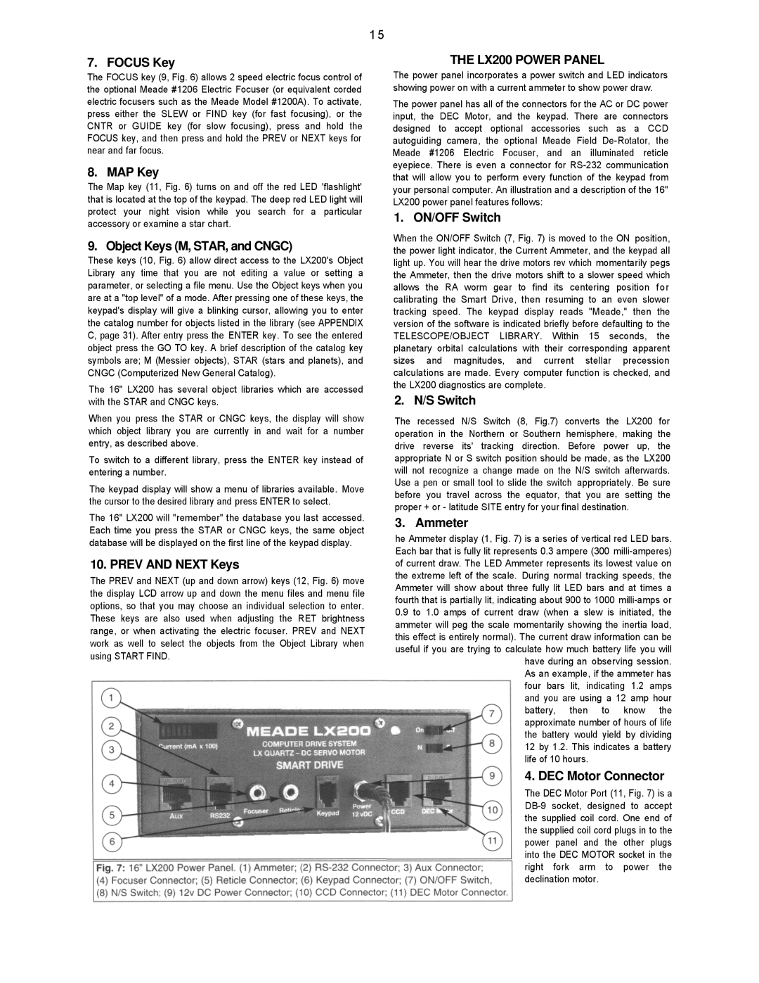 Leisure Time instruction manual LX200 Power Panel 