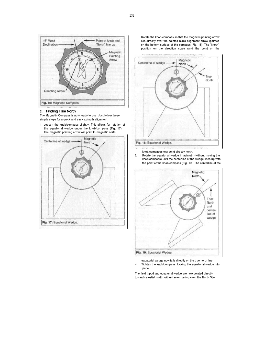 Leisure Time LX20 instruction manual Finding True North 