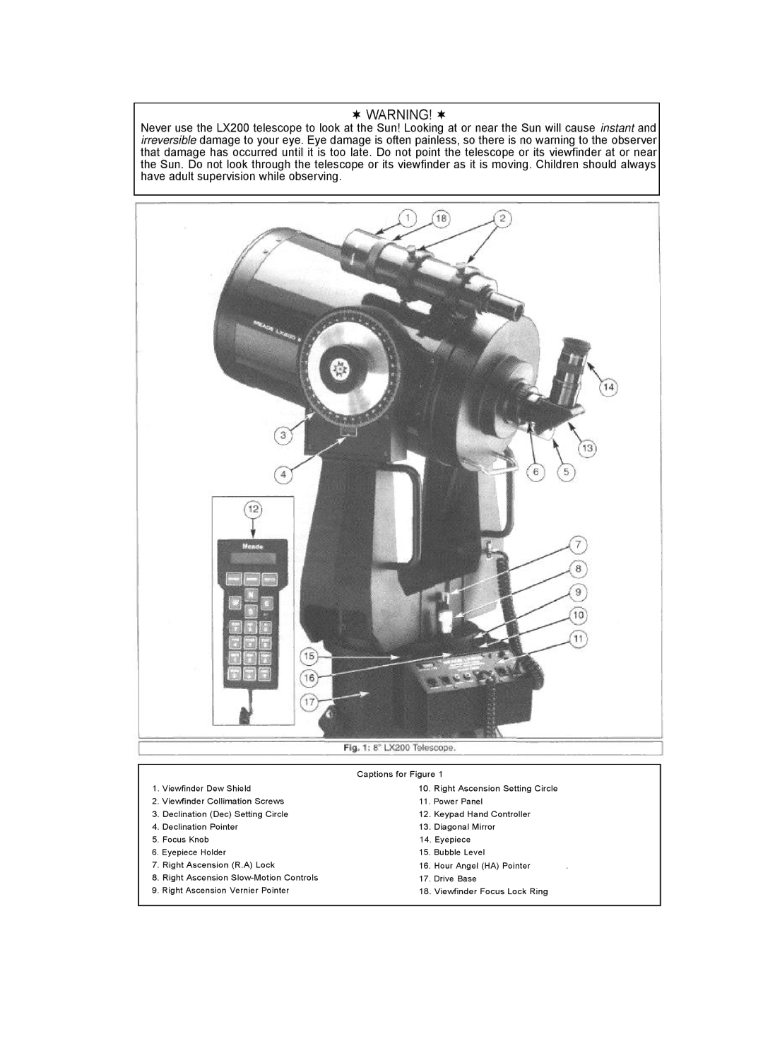 Leisure Time LX20 instruction manual ¬ Warning! ¬ 