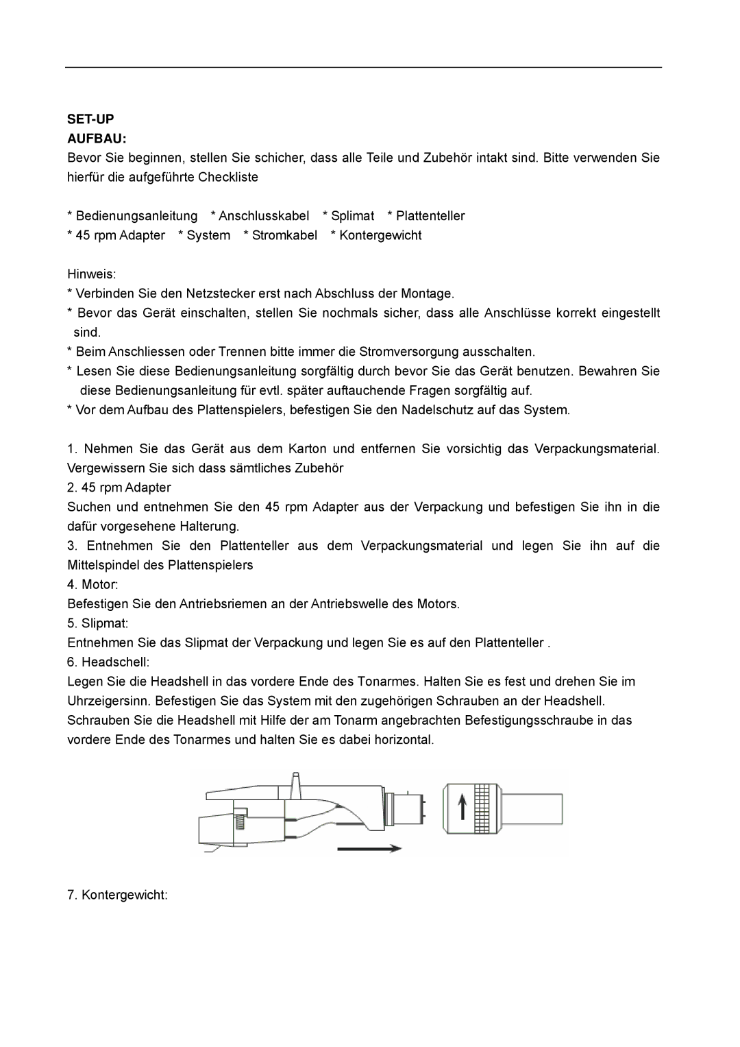 Lenco Marine L-80 USB user manual SET-UP Aufbau 