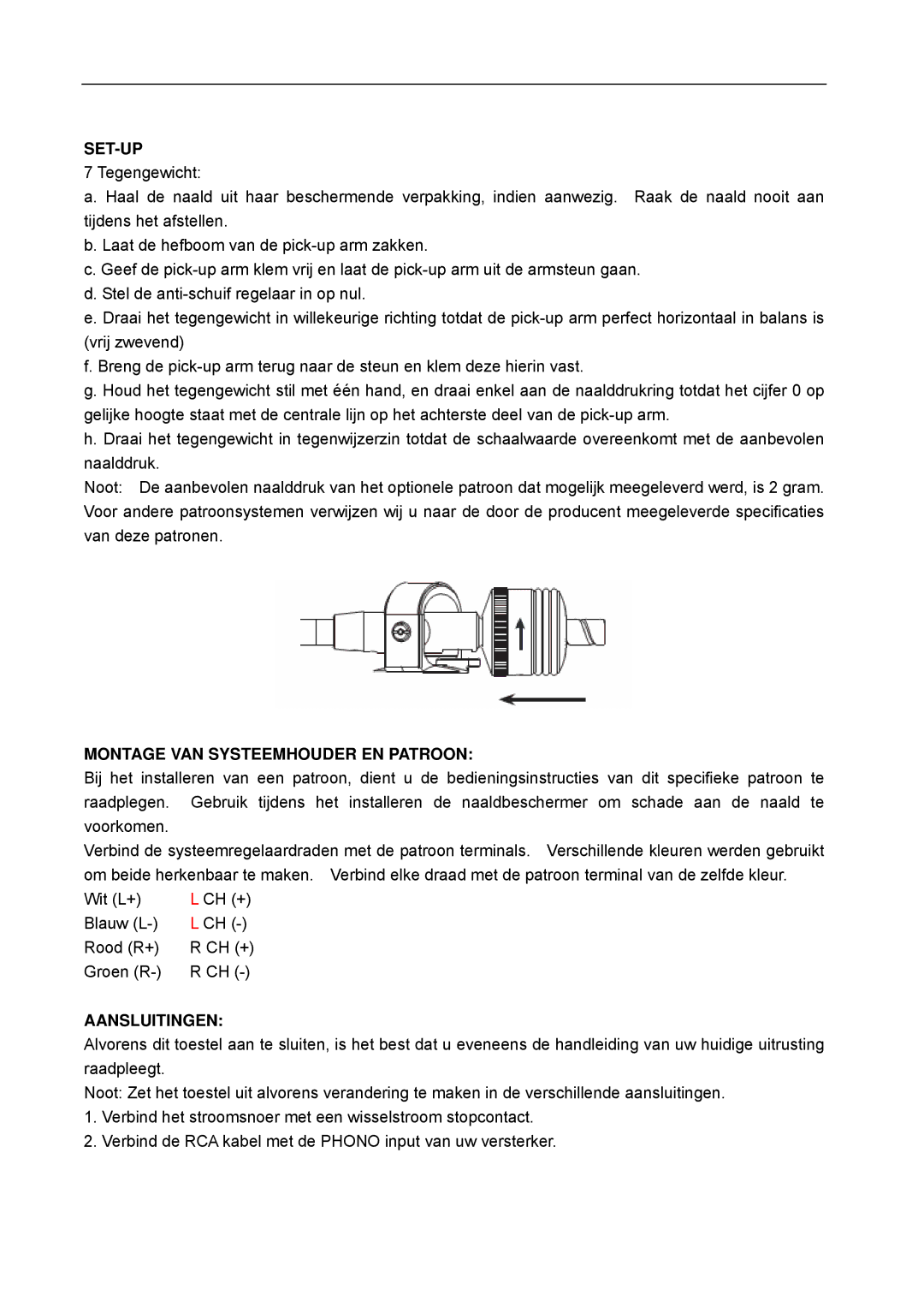 Lenco Marine L-80 USB user manual Montage VAN Systeemhouder EN Patroon, Aansluitingen 