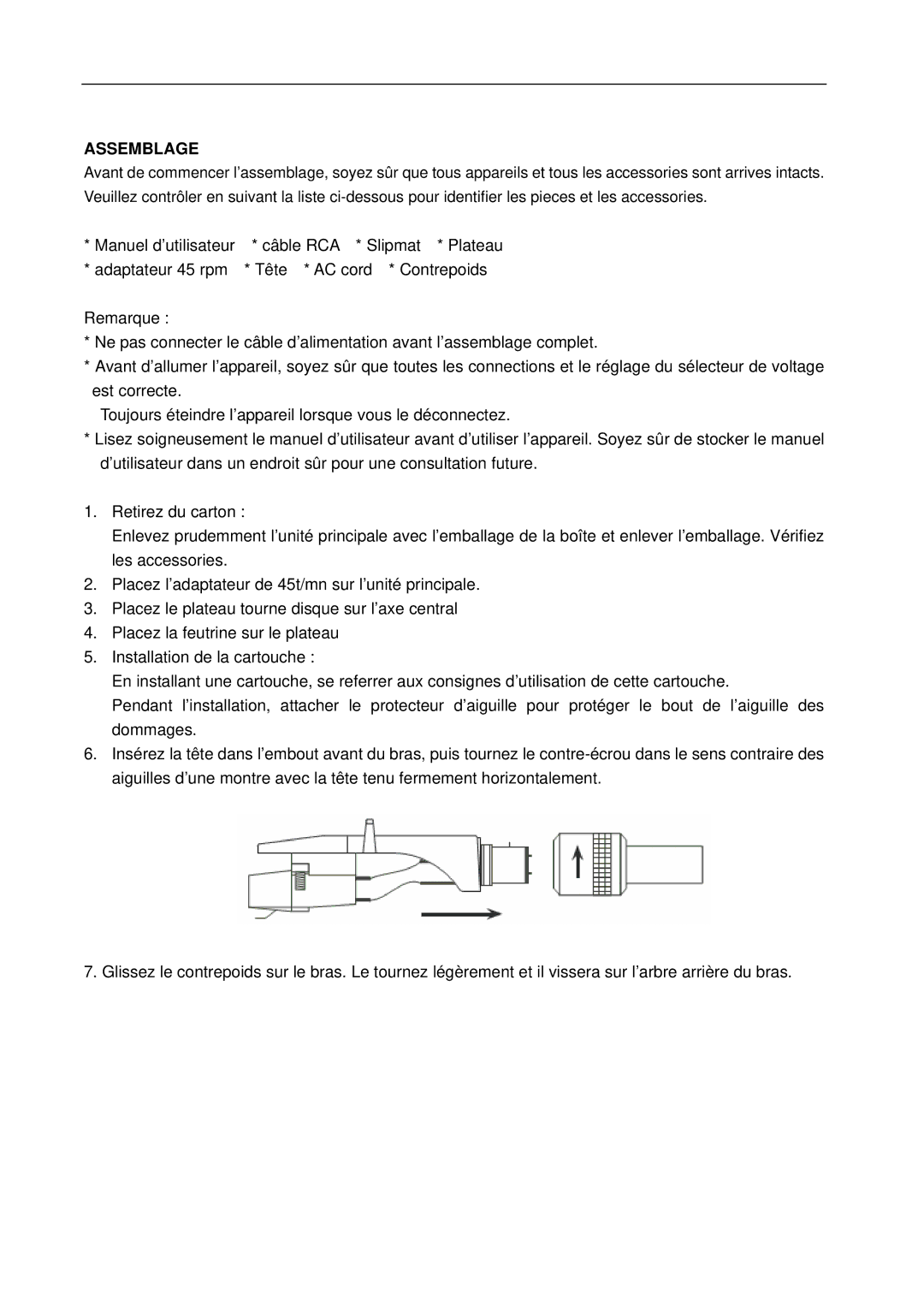 Lenco Marine L-80 USB user manual Assemblage 