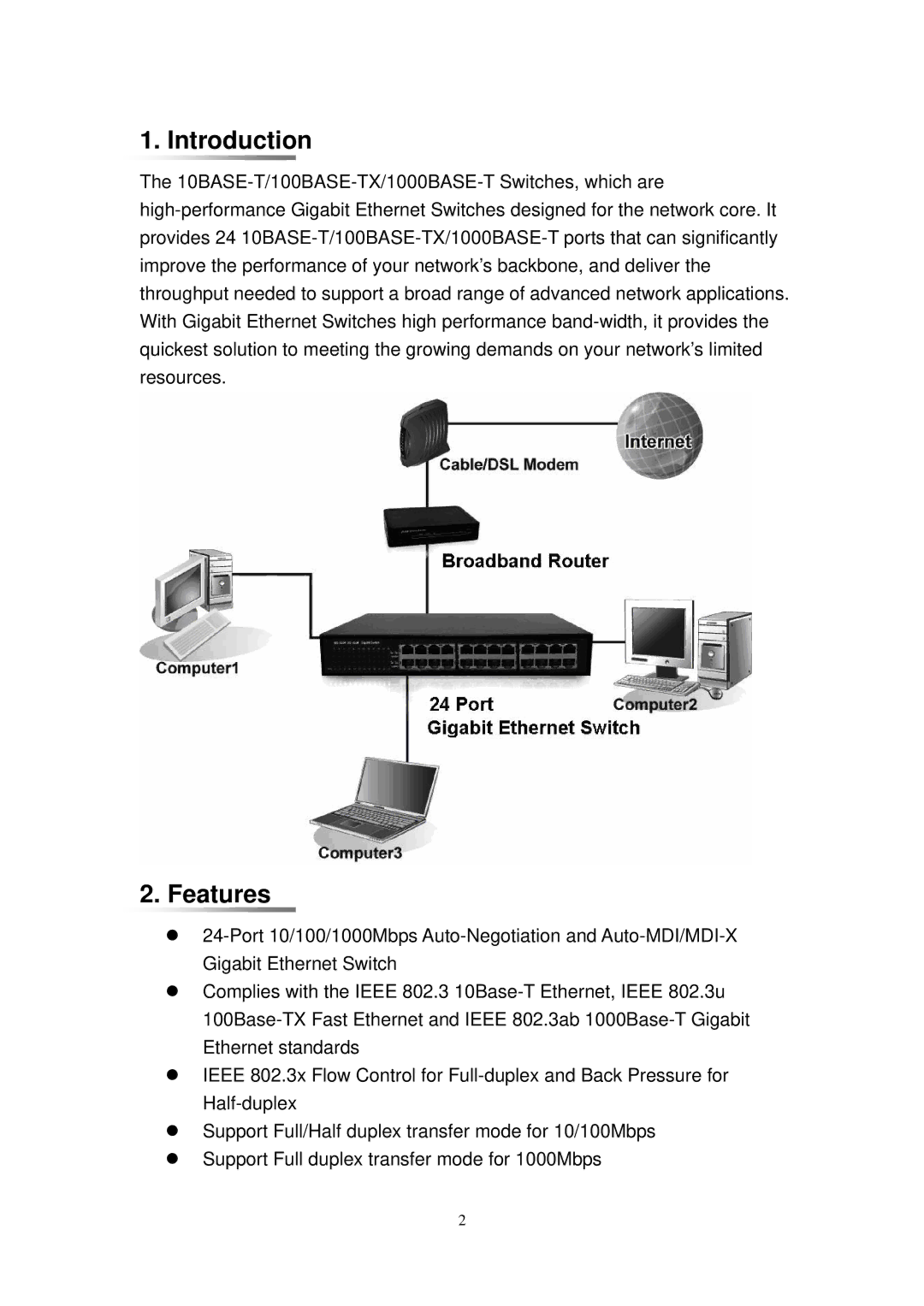 Lennox Hearth 1000BASE-T manual Introduction, Features 