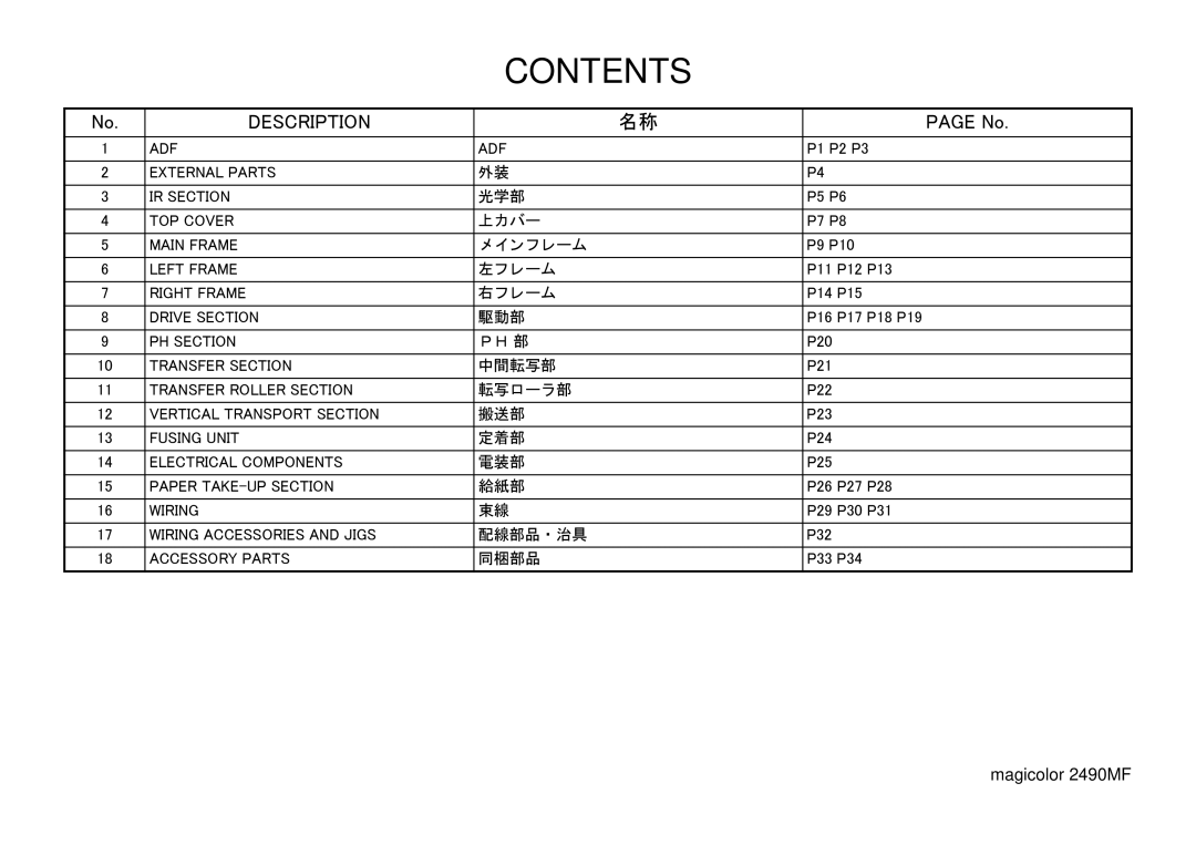 Lennox Hearth 2490MF manual Contents 